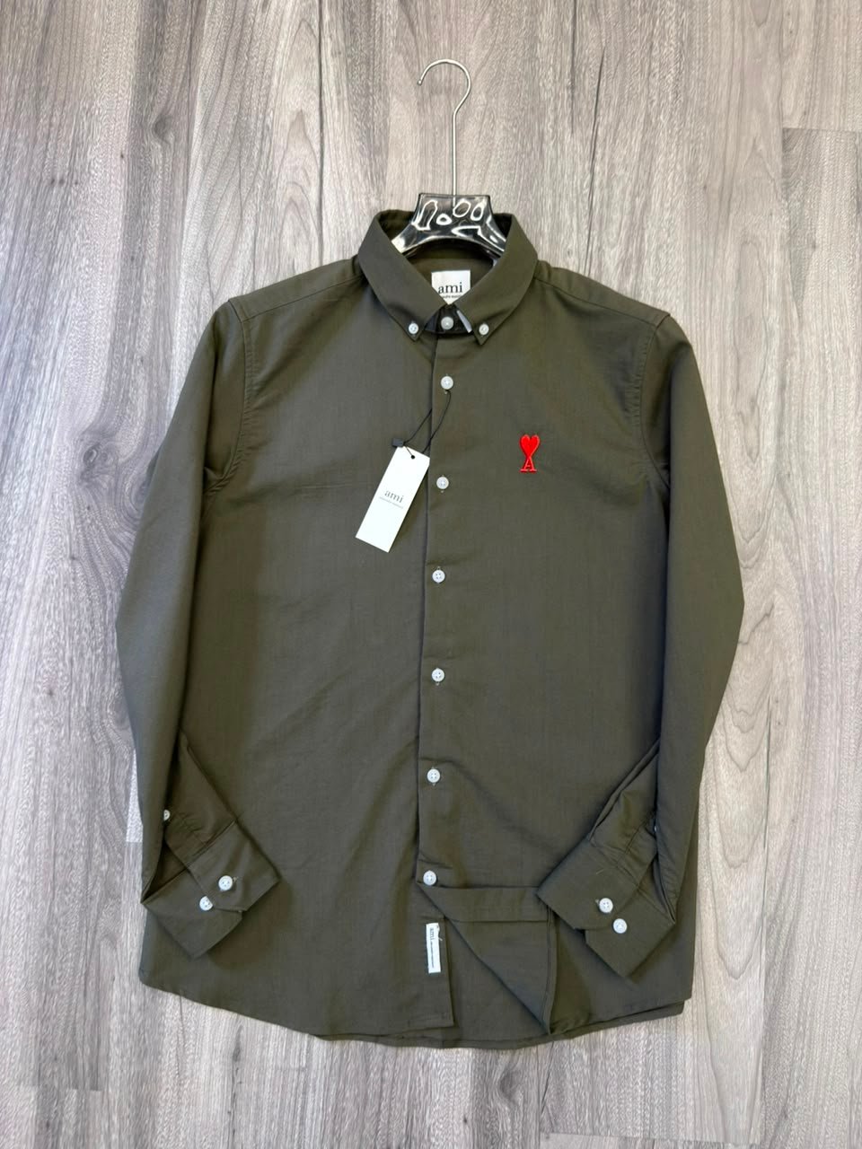 Imported Olive Green Shirt Color Oxford Lycra Shirt