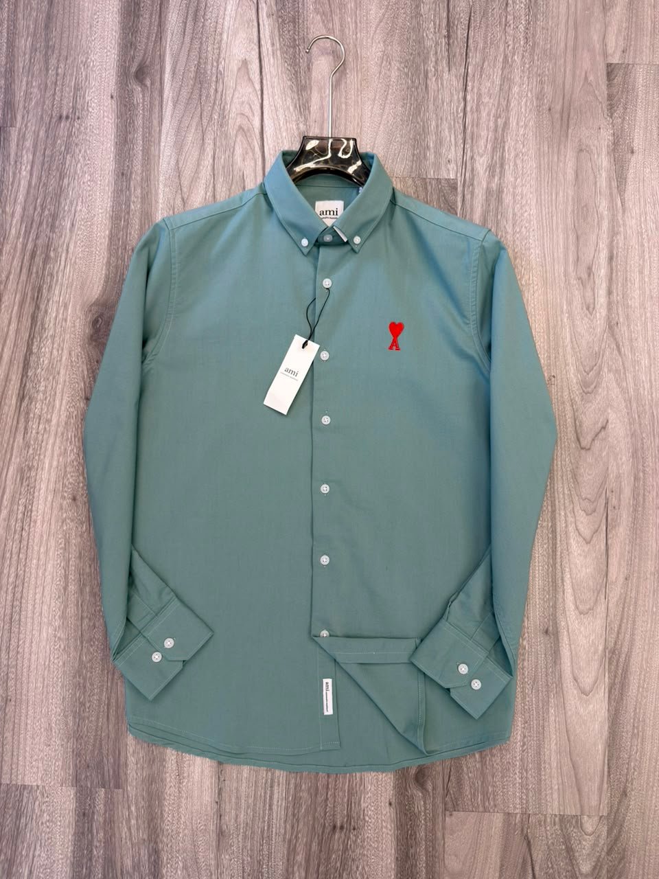 Imported Sage Green Shirt Color Oxford Lycra Shirt