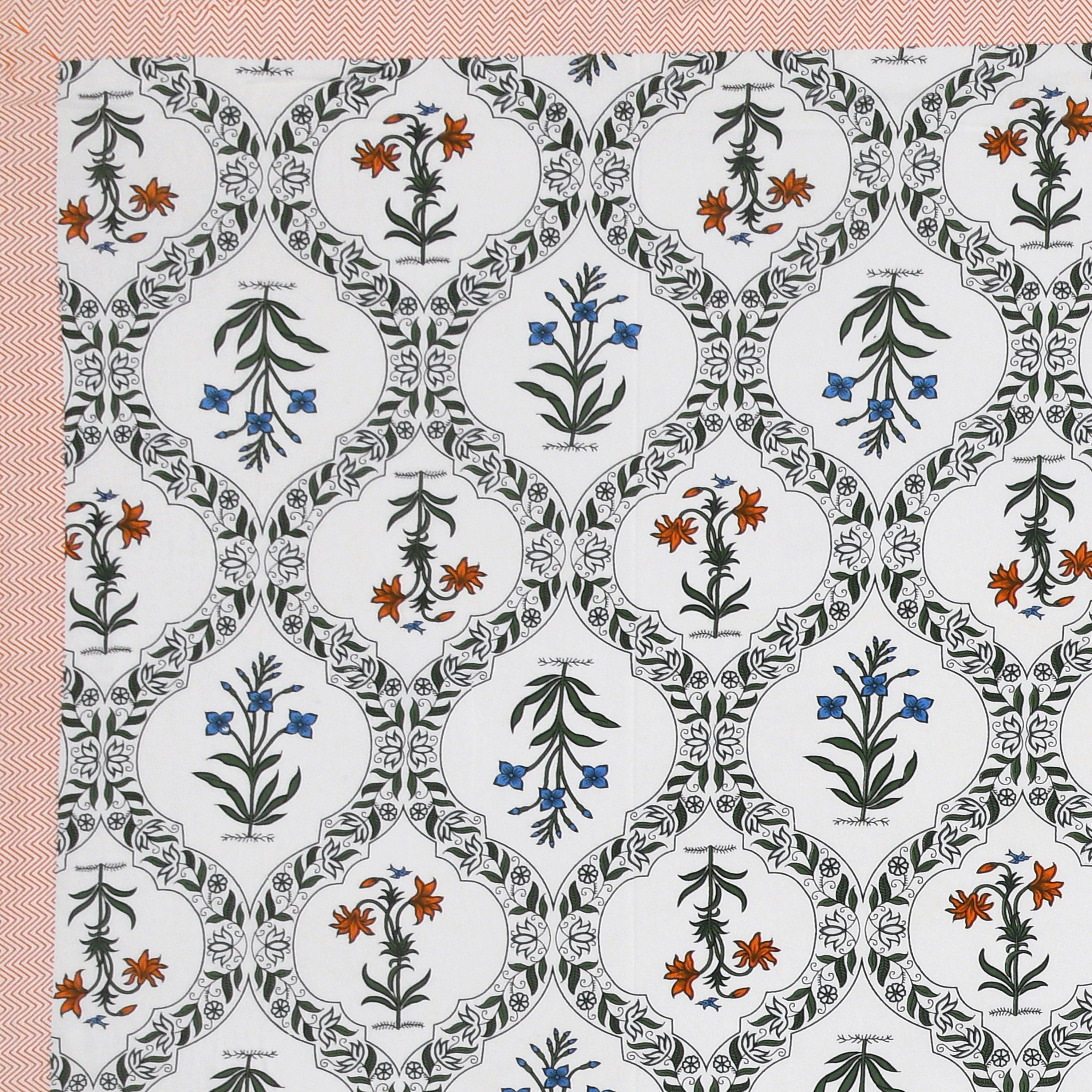 Tista 310 TC Cotton Bed Sheet with 2 Pillow Covers - Printed