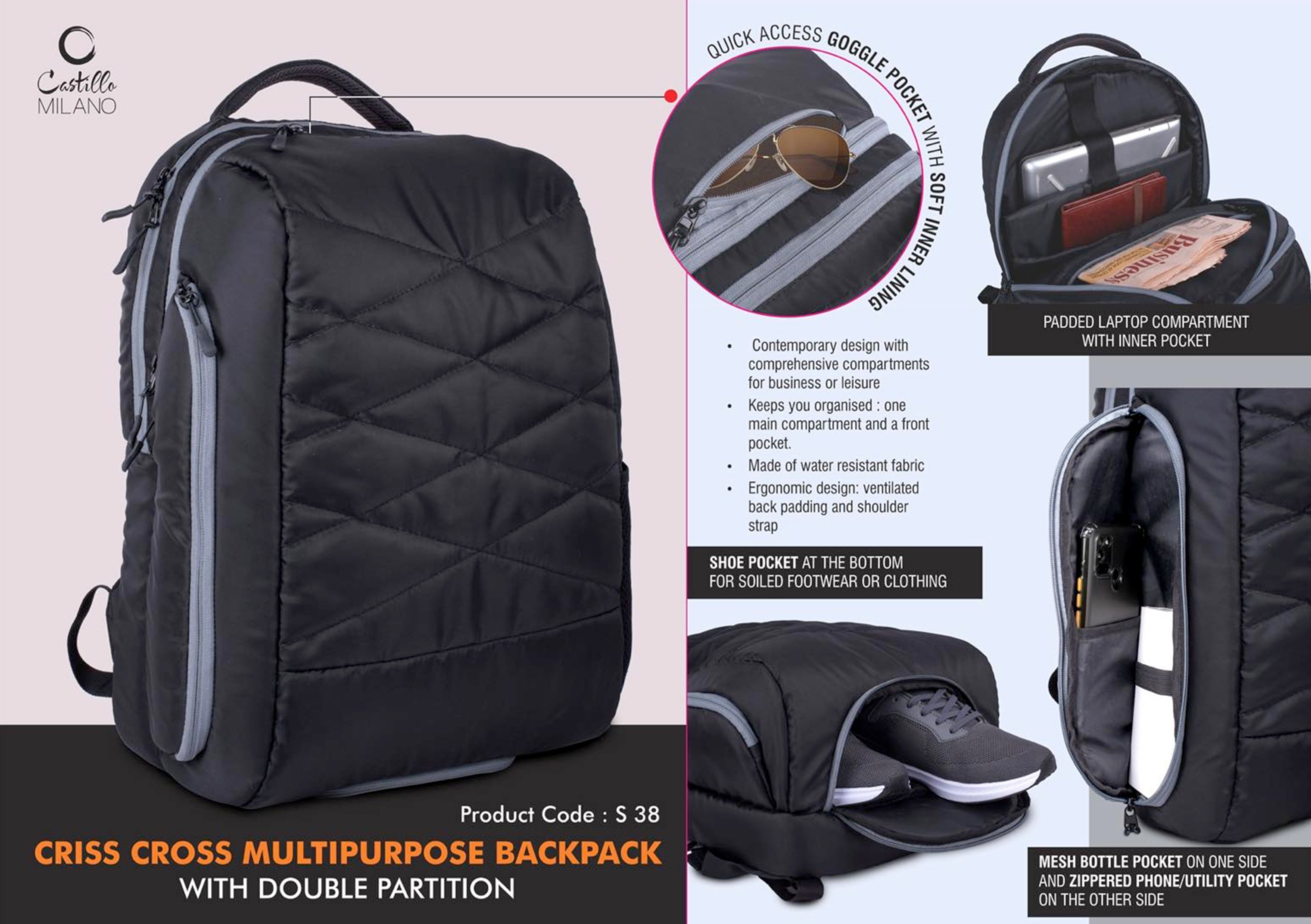 RISS CROSS MULTIPURPOSE BACKPA