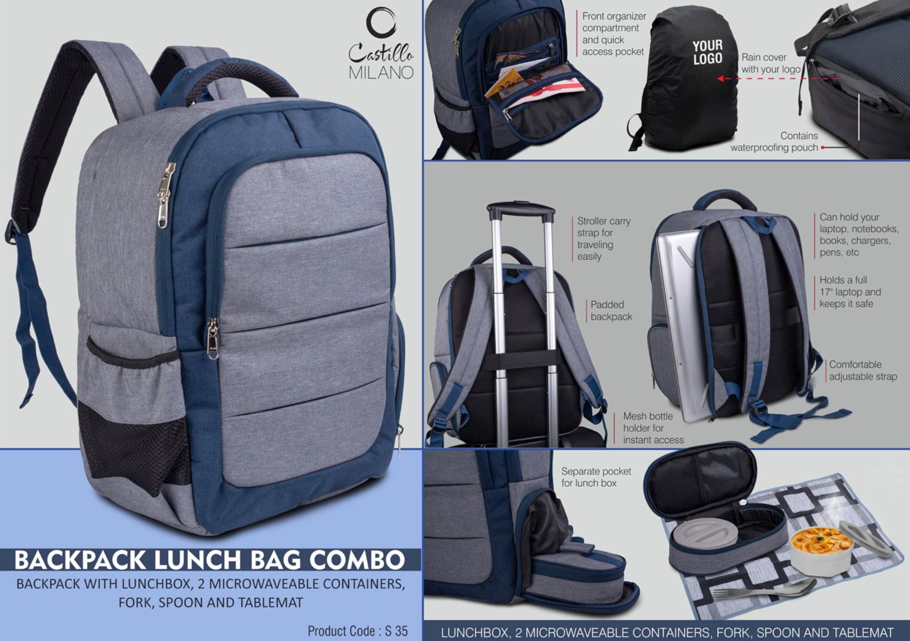 BACKPACK LUNCH BAG COMBO